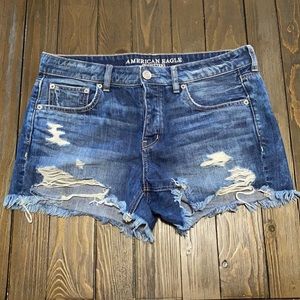 American Eagle distressed jean shorts